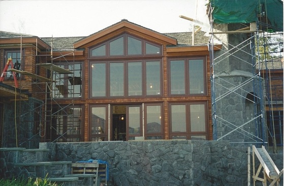 natural stone massonry home project iunder construction.